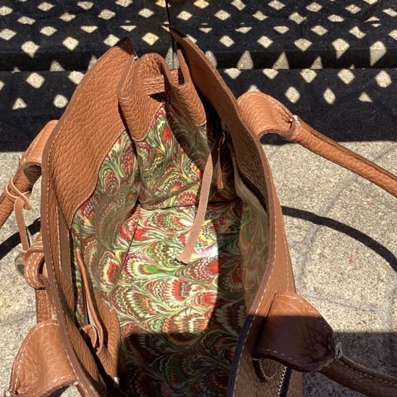 Dooney & Bourke Brown Pebble Leather Double Handle Satchel - Picture 9 of 9